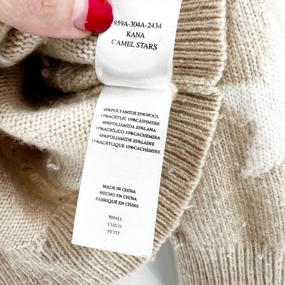 Rails Beige Camel Stars Kana Pullover Sweater Small - Picture 5 of 6
